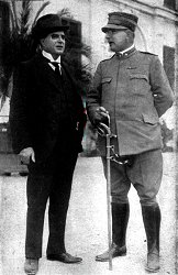 Angelo Gatti e il Maestro Pietro Mascagni nel 1916