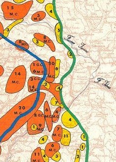 Clicca per ingrandire lo schieramento dell'artiglieria Italiana