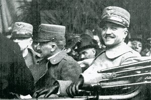 Pietro Badoglio e il nuovo Capo di Stato Maggiore Armando Diaz, 1918