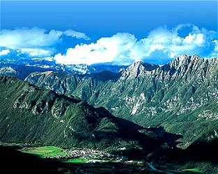 Veduta di Kobarid (Caporetto), in Slovenia