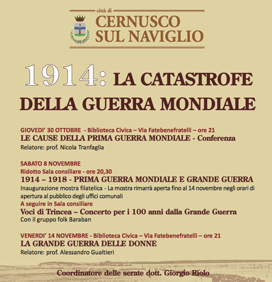 La Grande Guerra al Comune di Cernusco Sul Naviglio MI