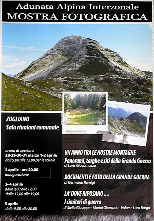 La mostra fotografica che si terrà a Zugliano ( VI ) dal 3  al 5 aprile 2009
