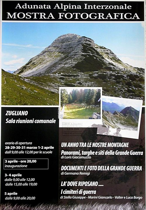 La mostra fotografica che si terrà a Zugliano ( VI ) dal 3 al 5 aprile 2009