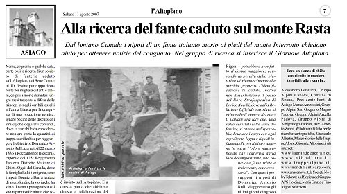L'Altopiano - 11 Agosto 2007