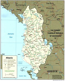 Clicca per la mappa dell'Albania