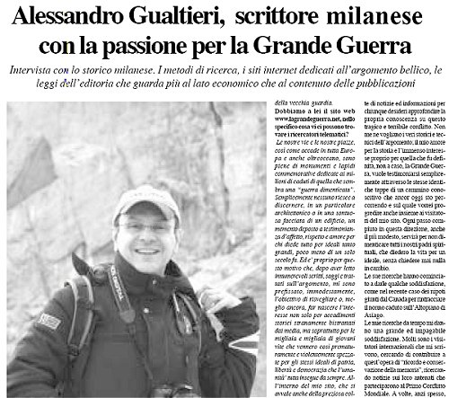 Intervista ad Alessandro Gualtieri - Clicca per leggere l'articolo