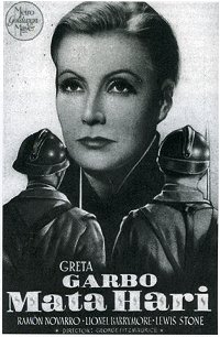 La locandina originale di "Mata Hari" con Greta Garbo