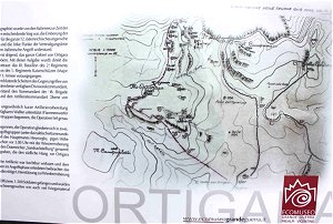 Gli itinerari rappresentati su uno dei quattro cartelloni