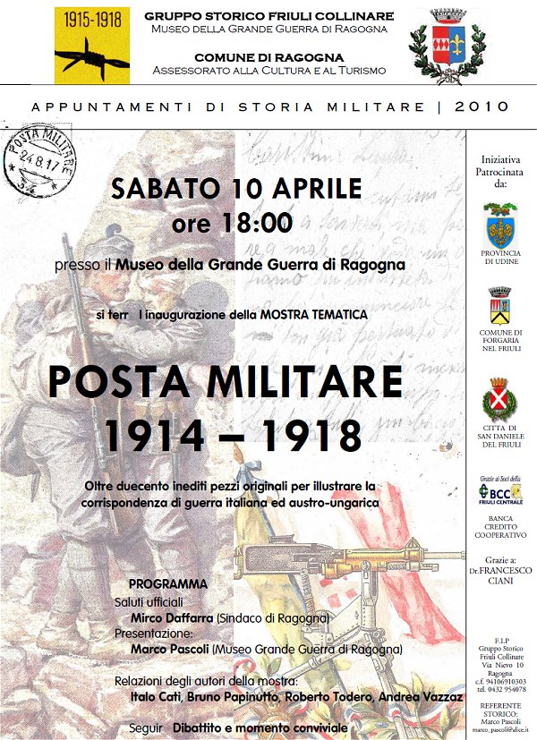 Mostra Posta Militare 1914-1918 a Ragogna