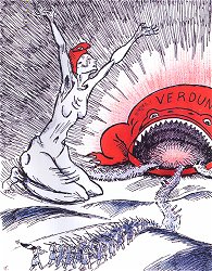 Il mostro di Verdun che inghiotte le truppe francesi